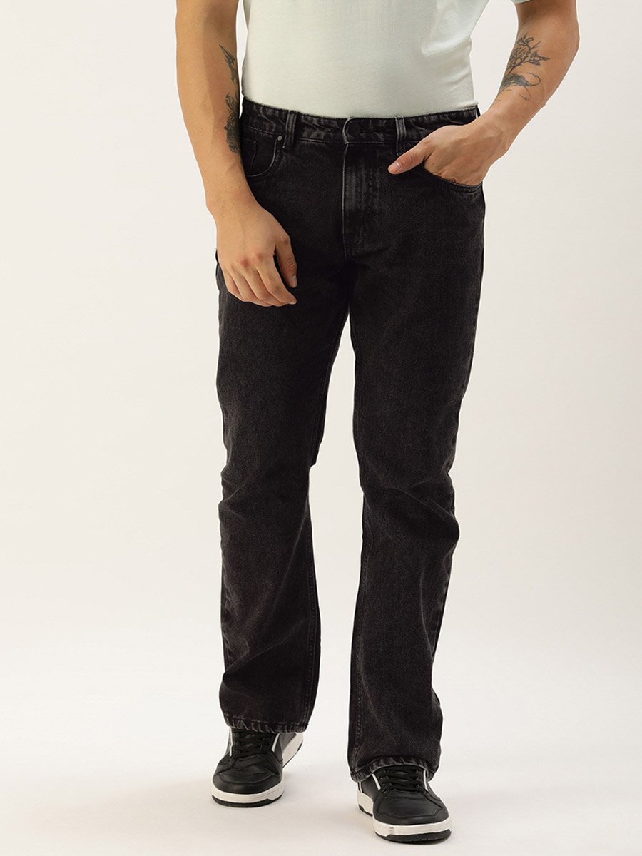 Men Mid Rise Bootcut Jeans