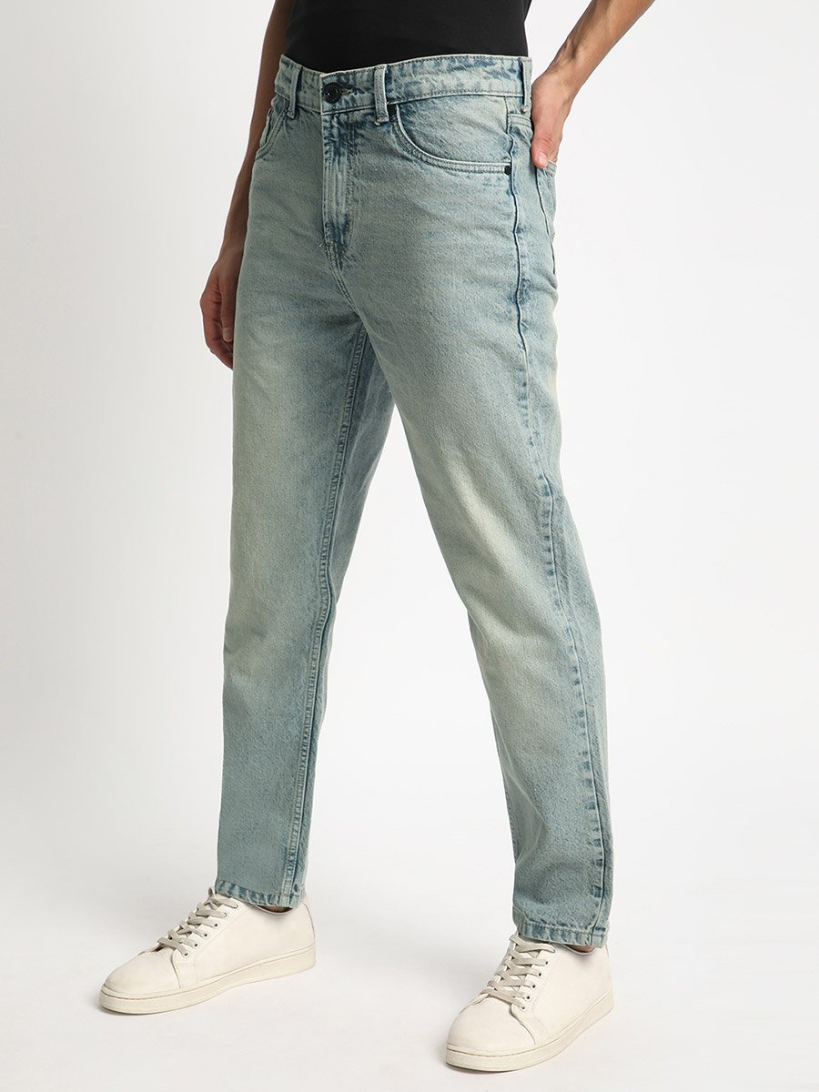 Men Relaxed Fit Clean Look Tinted Jeans