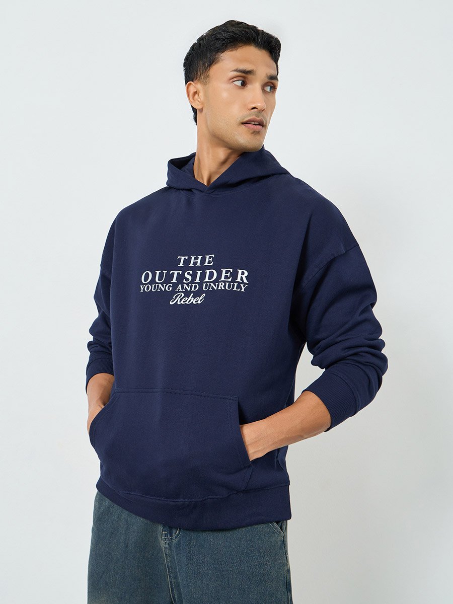 Men Oversized Hoodie with Kangaroo Pocket