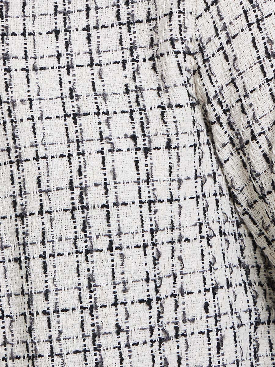Off White Regular Fit Tweed Look Jacket
