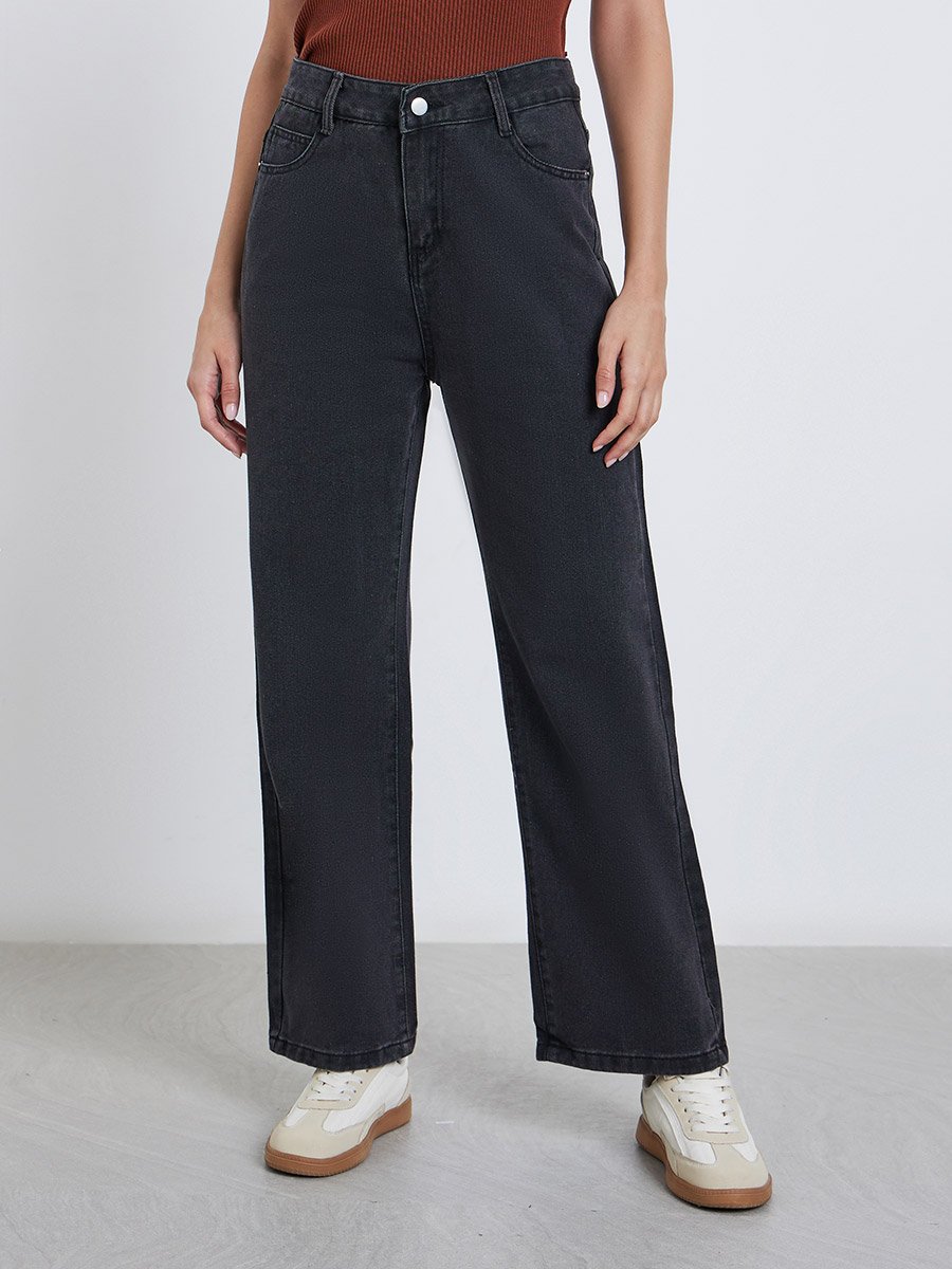 High Rise Wide Leg Jeans