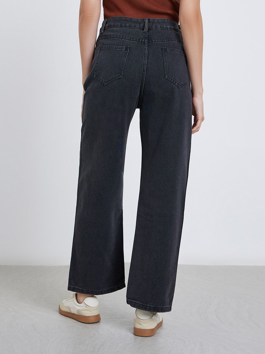 High Rise Wide Leg Jeans