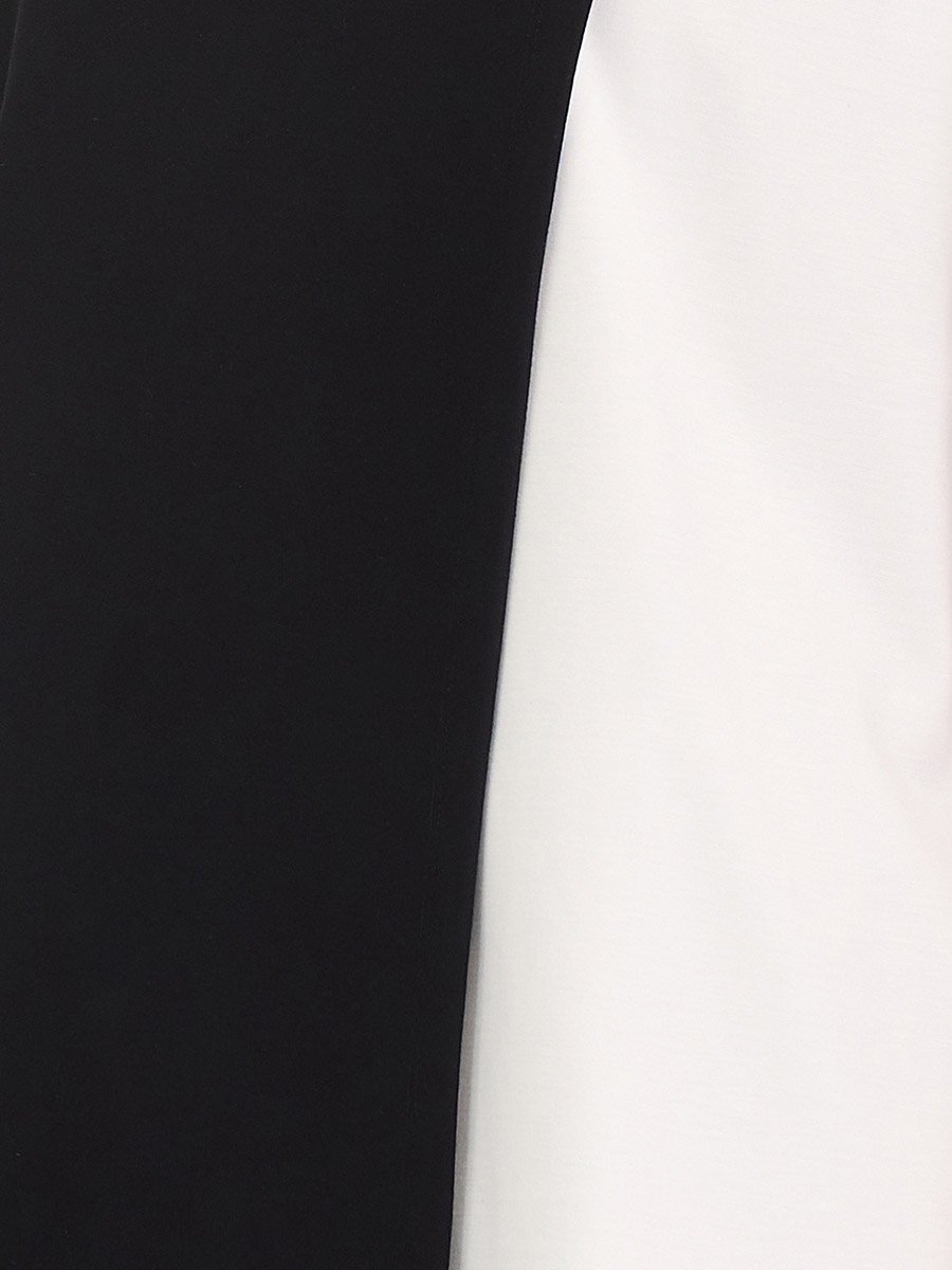 Black Color Block Oversized Top