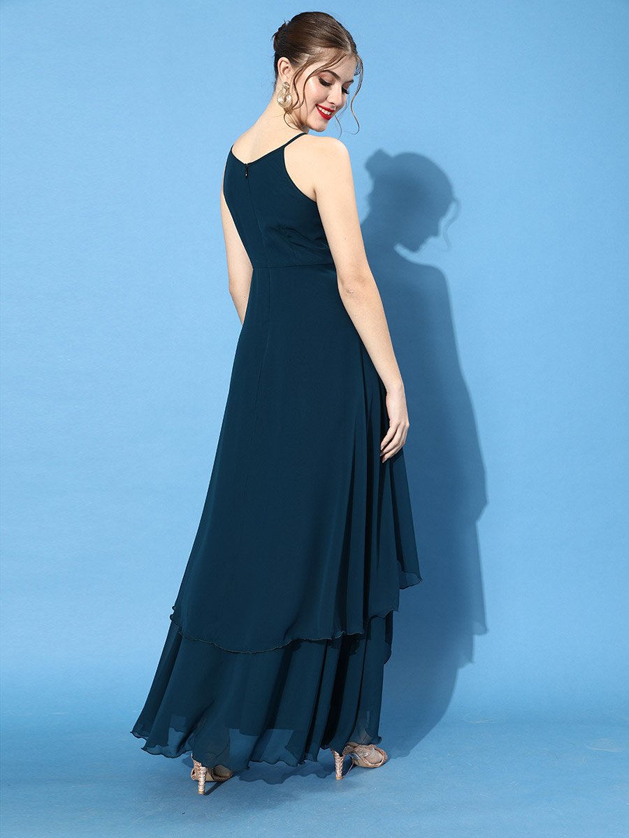 Emerald Green Strappy Maxi Dress For Women at Saudi | Styli Emerald Green Strappy Maxi Dress For Women at Saudi | Styli