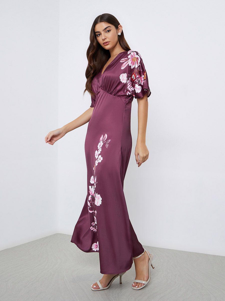 slit dress bodycon Nila Drop Shoulder Midi Dress