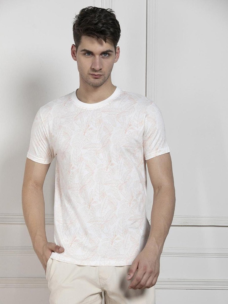 Tie and Dyed Print Cotton T-Shirt
