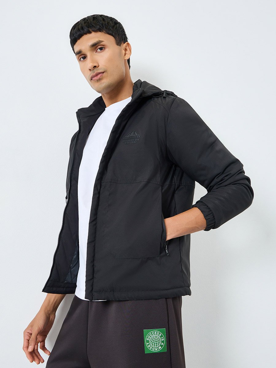Men Oversized Fit Zip-Up Jacket