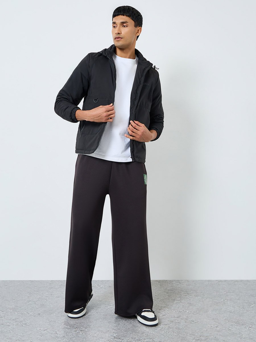 Men Oversized Fit Zip-Up Jacket