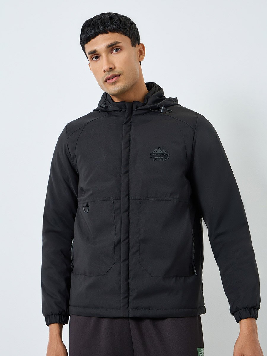 Men Oversized Fit Zip-Up Jacket