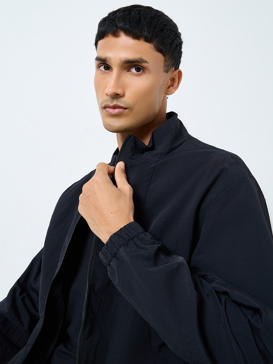 Men Oversized Lightweight Zip Up Jacket