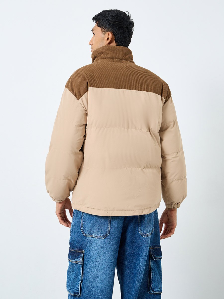 Men Oversized Zip Up Quilted Puffer Jacket