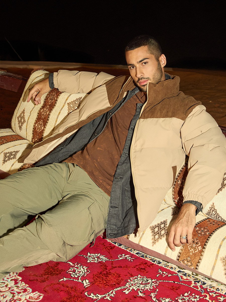 Men Oversized Zip Up Quilted Puffer Jacket