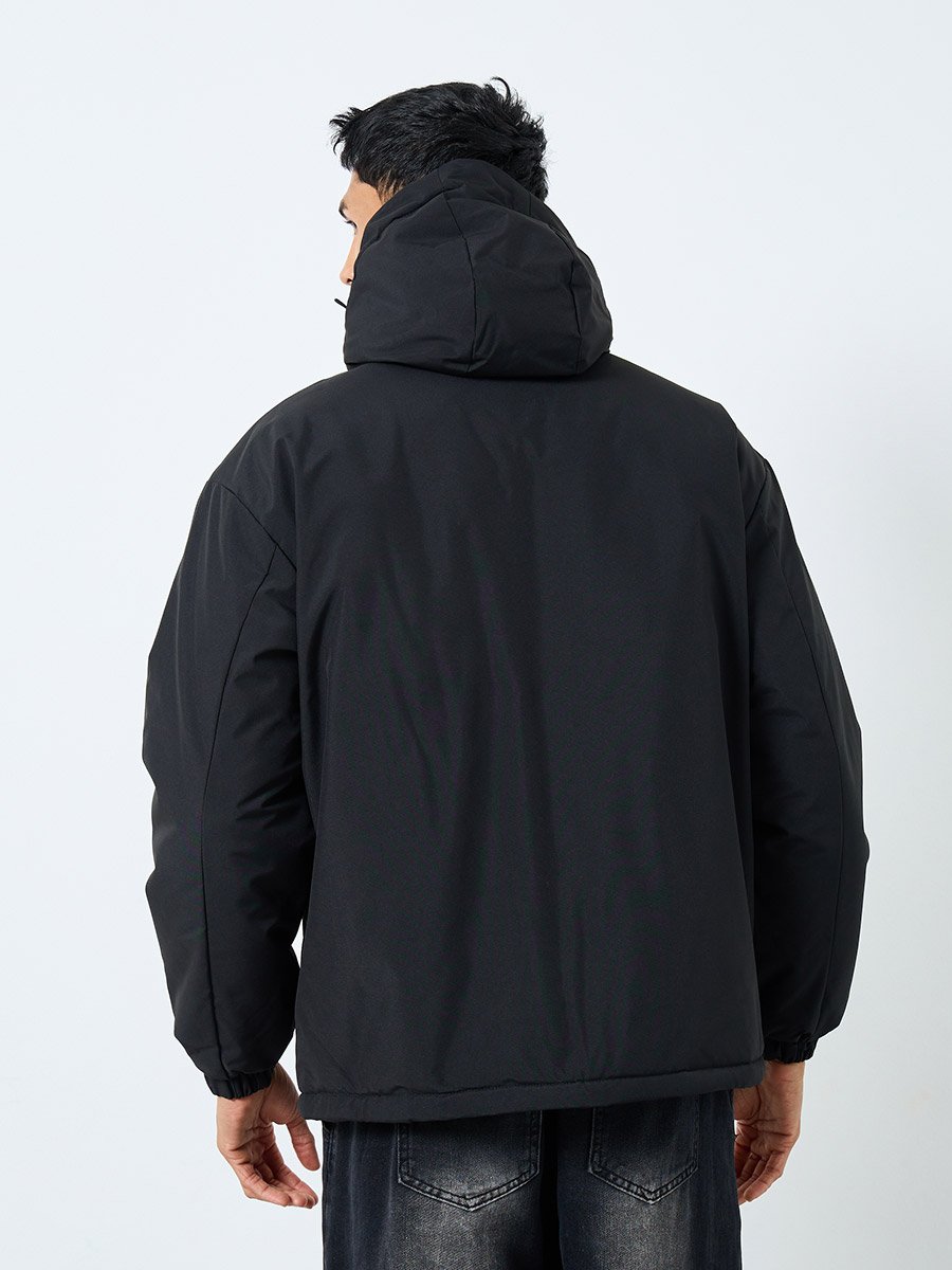 Men Oversized Hooded Windbreaker Jacket