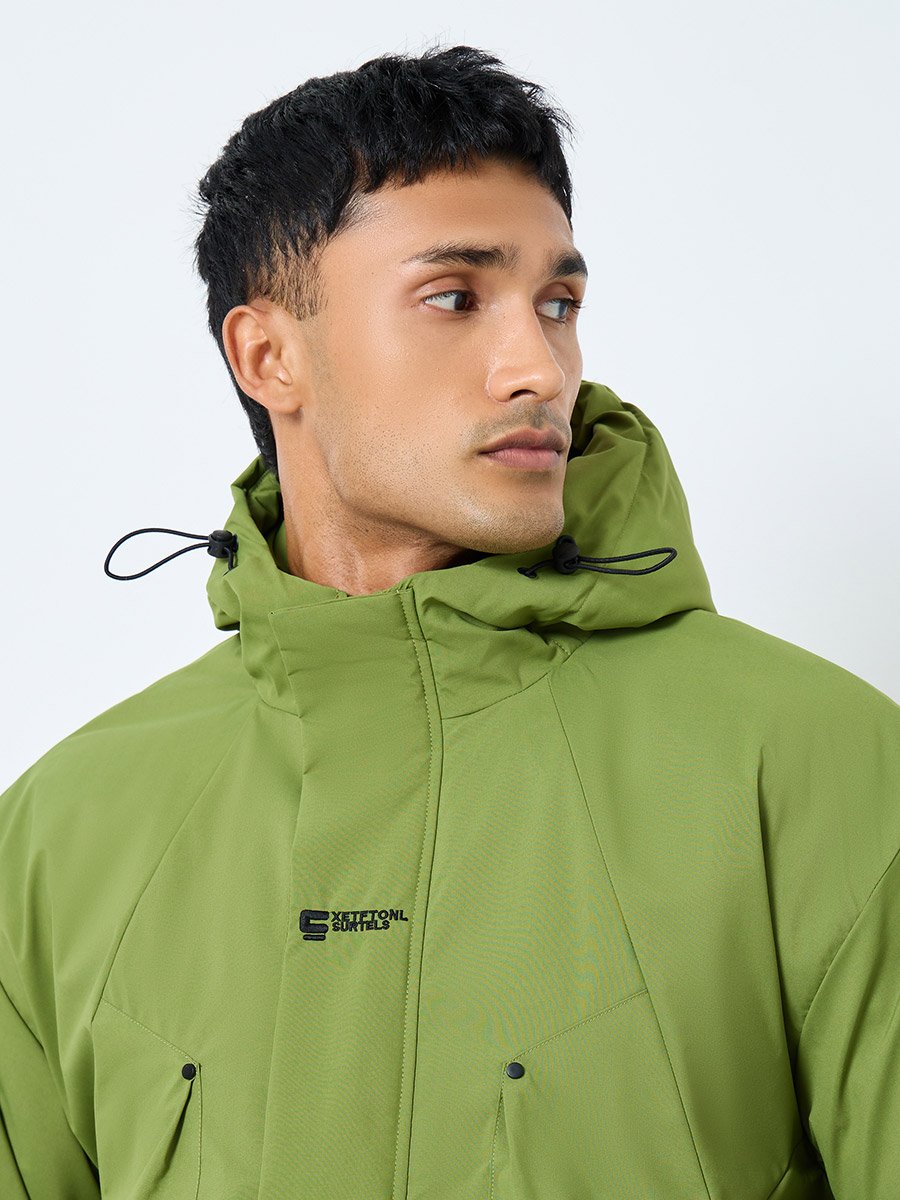 Men Oversized Hooded Windbreaker Jacket