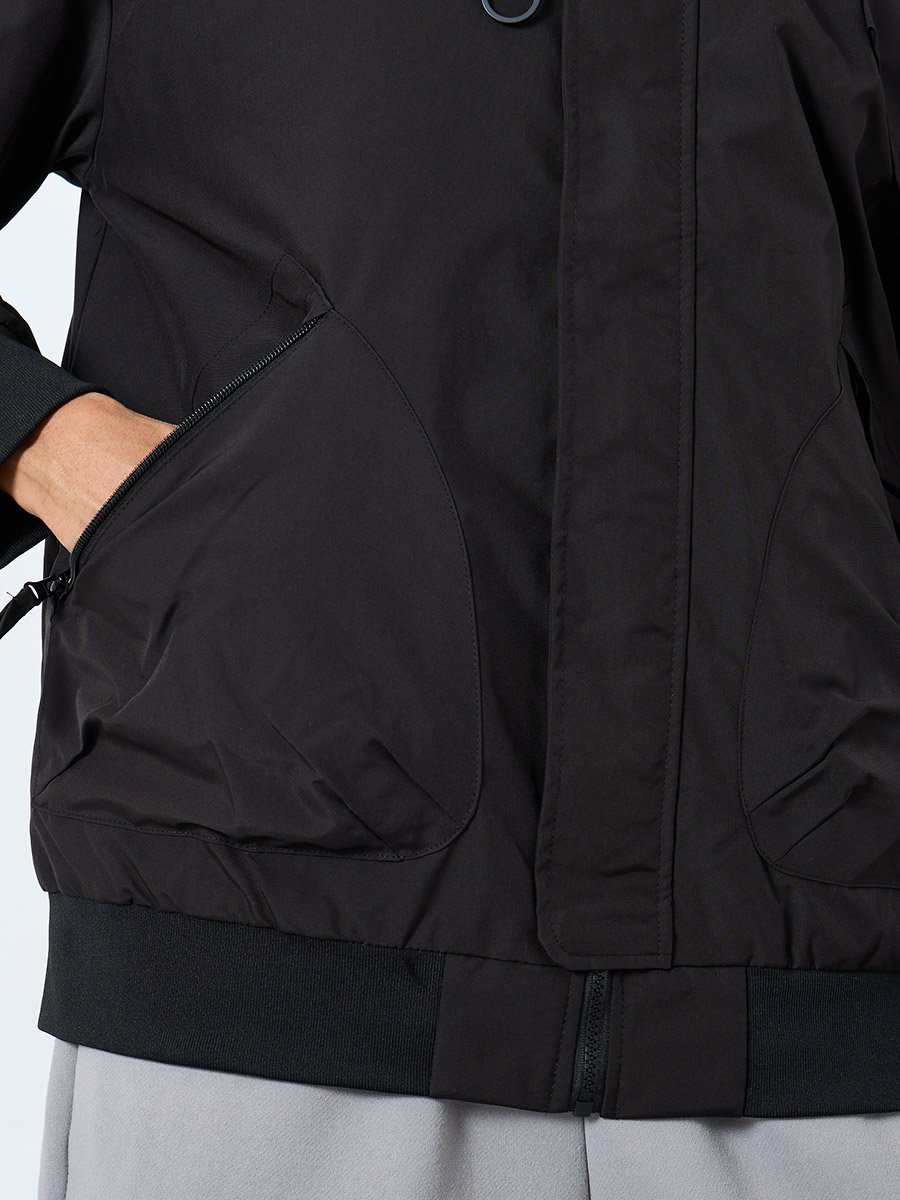 Men Black Solid Bomber Jacket