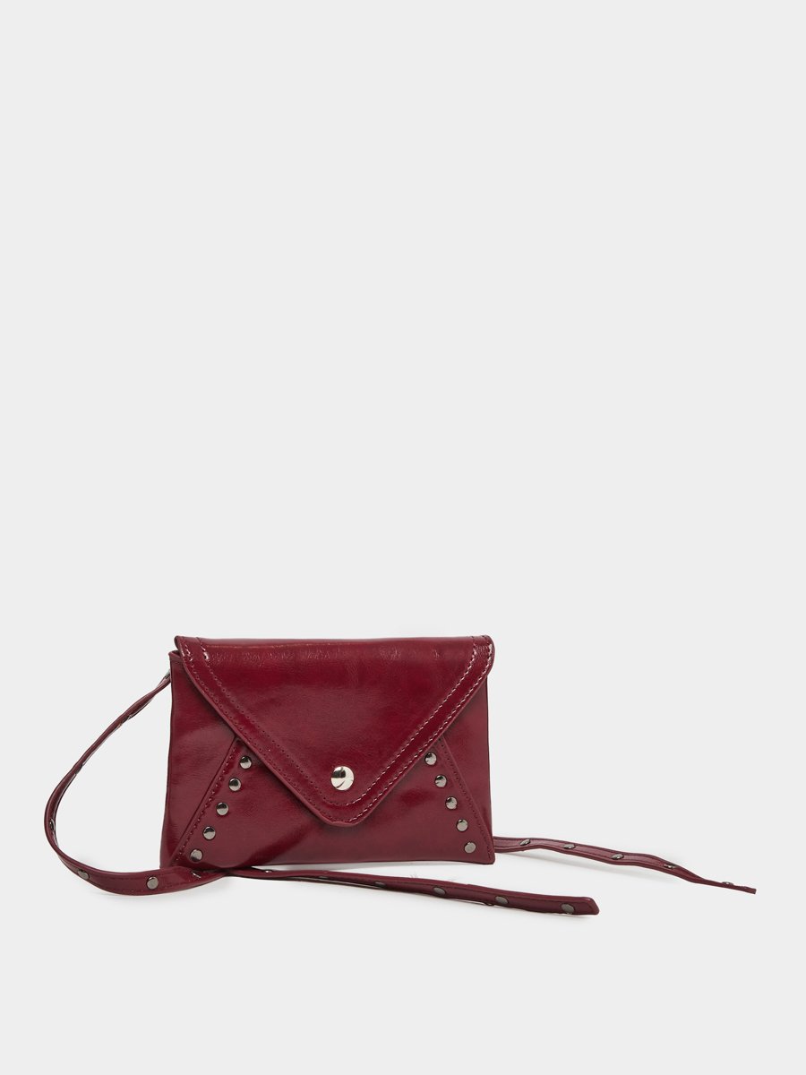 Women Red Studded Crossbody Bag