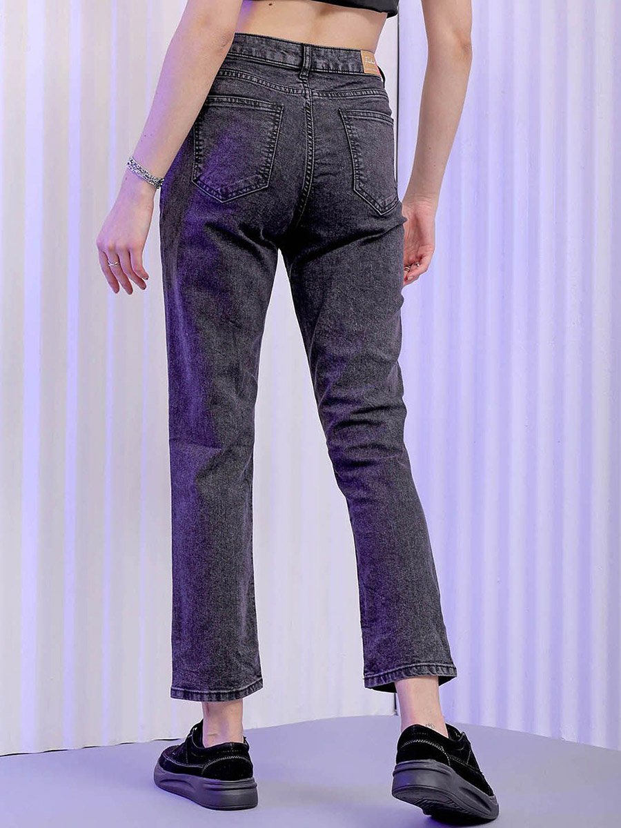 Women Mid Rise Slim Fit Solid Jeans