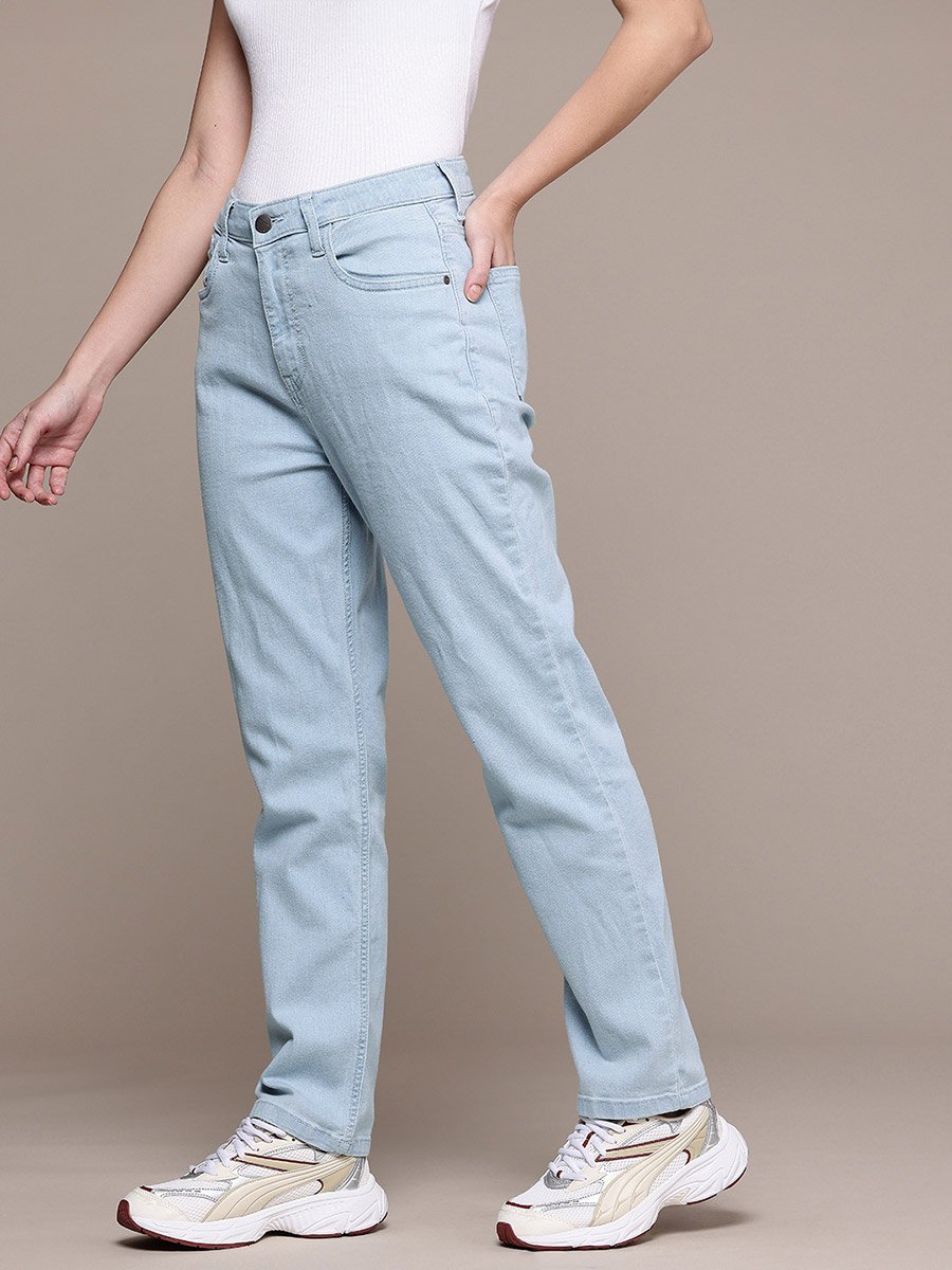 Women Mid Rise Slim Fit Solid Jeans