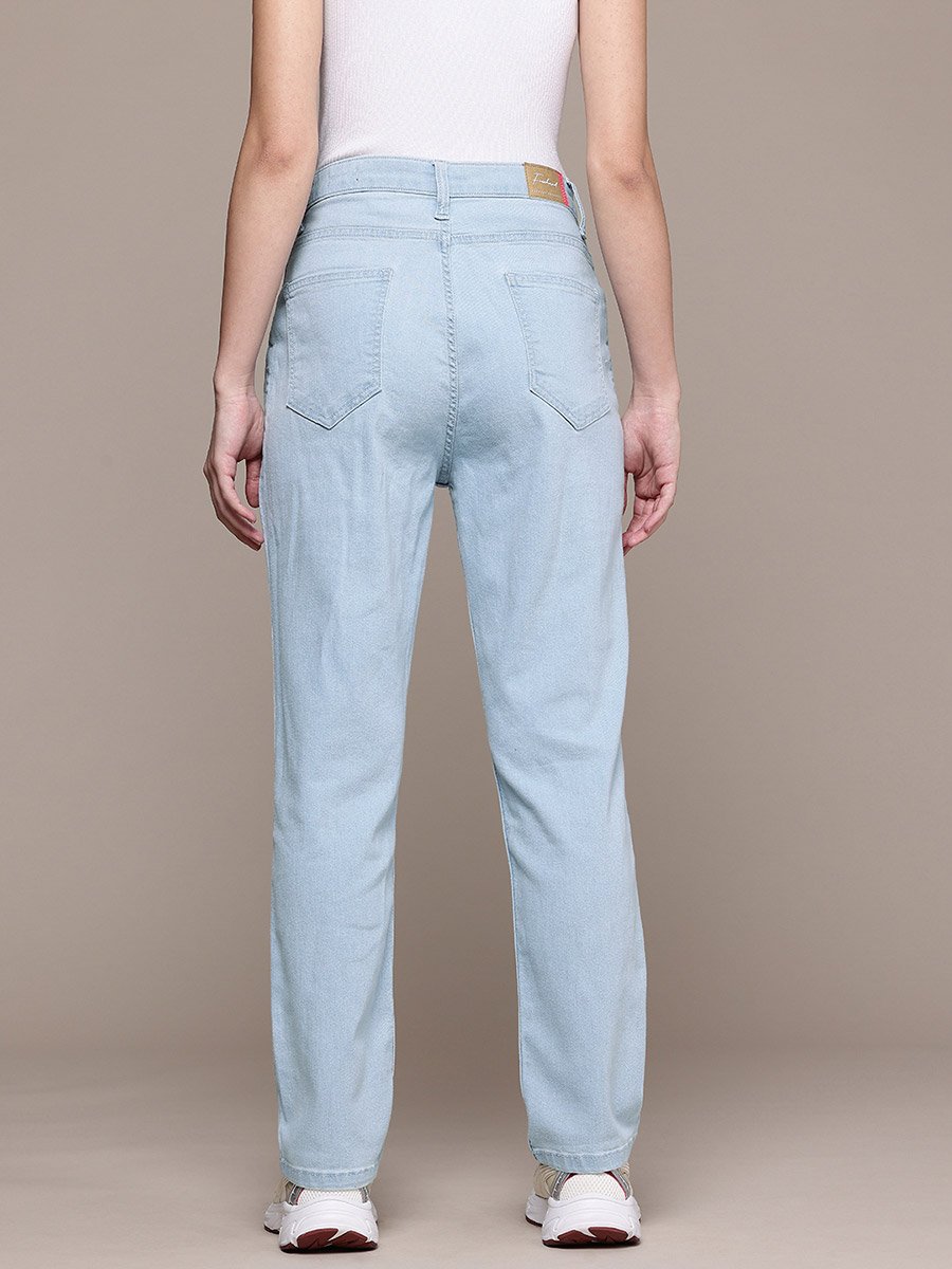 Women Mid Rise Slim Fit Solid Jeans