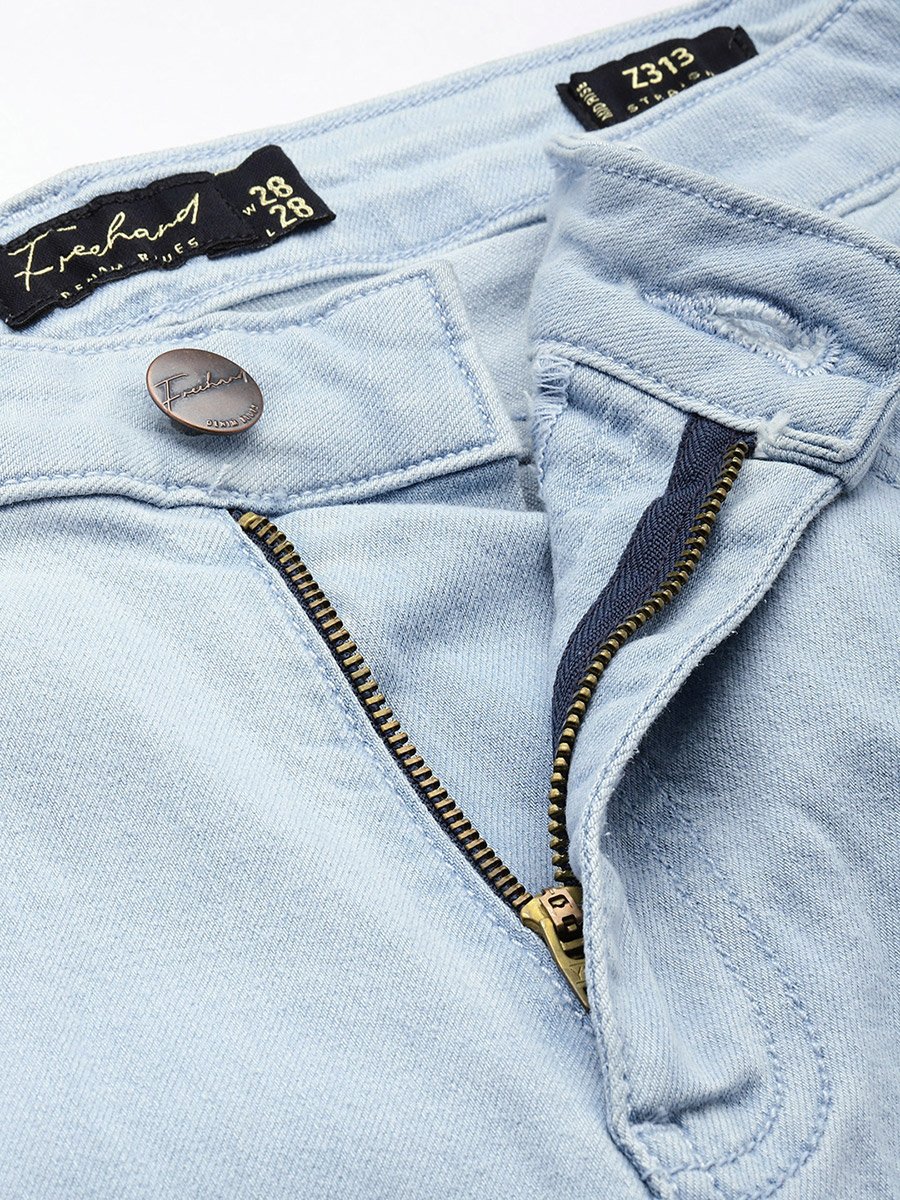 Women Straight Fit Solid Blue Jeans