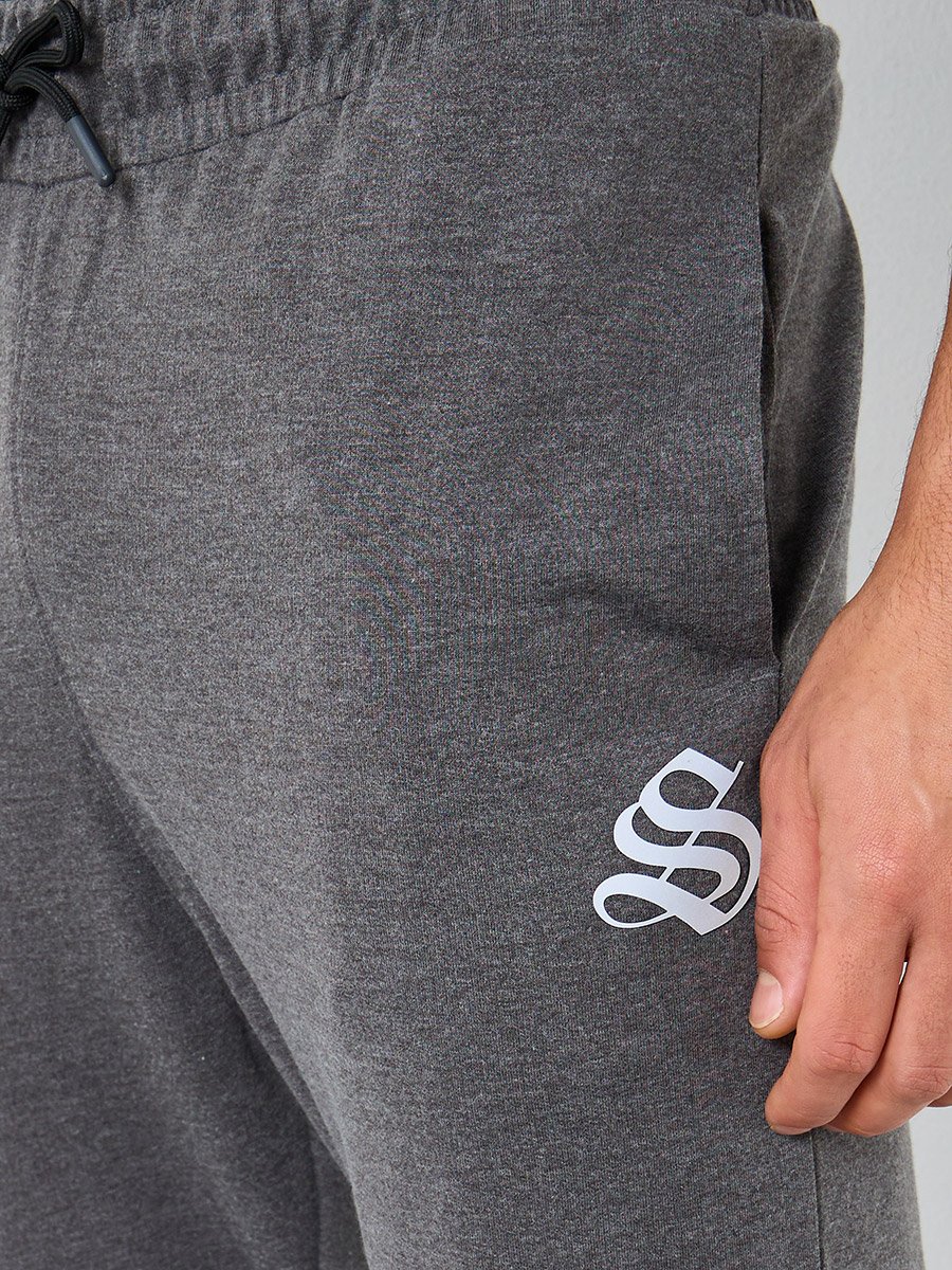 Men Charcoal Straight Fit Joggers
