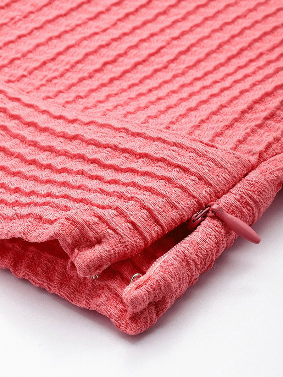 Women Pink Textured Crop Top