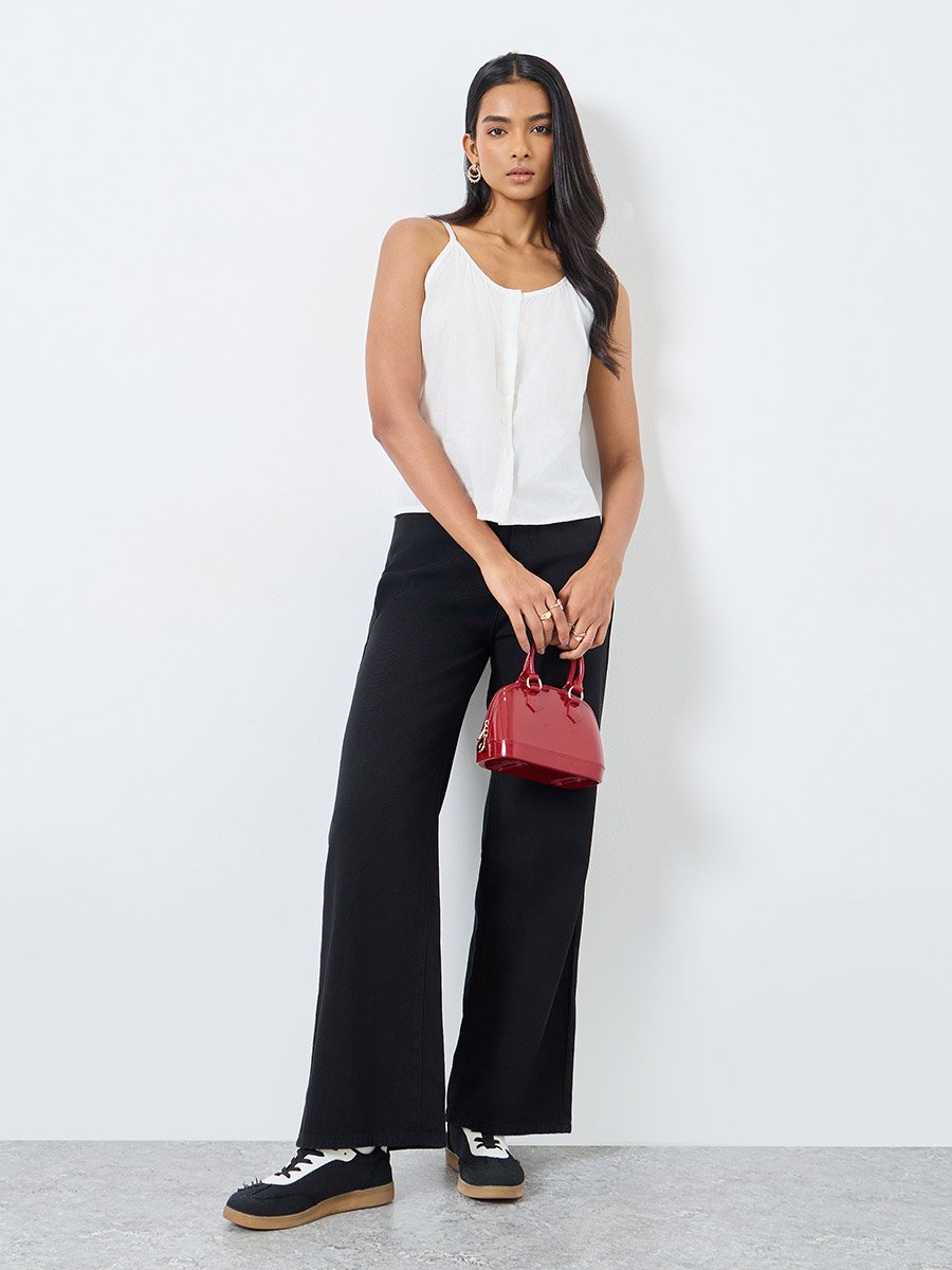 Solid Woven Casual Cami