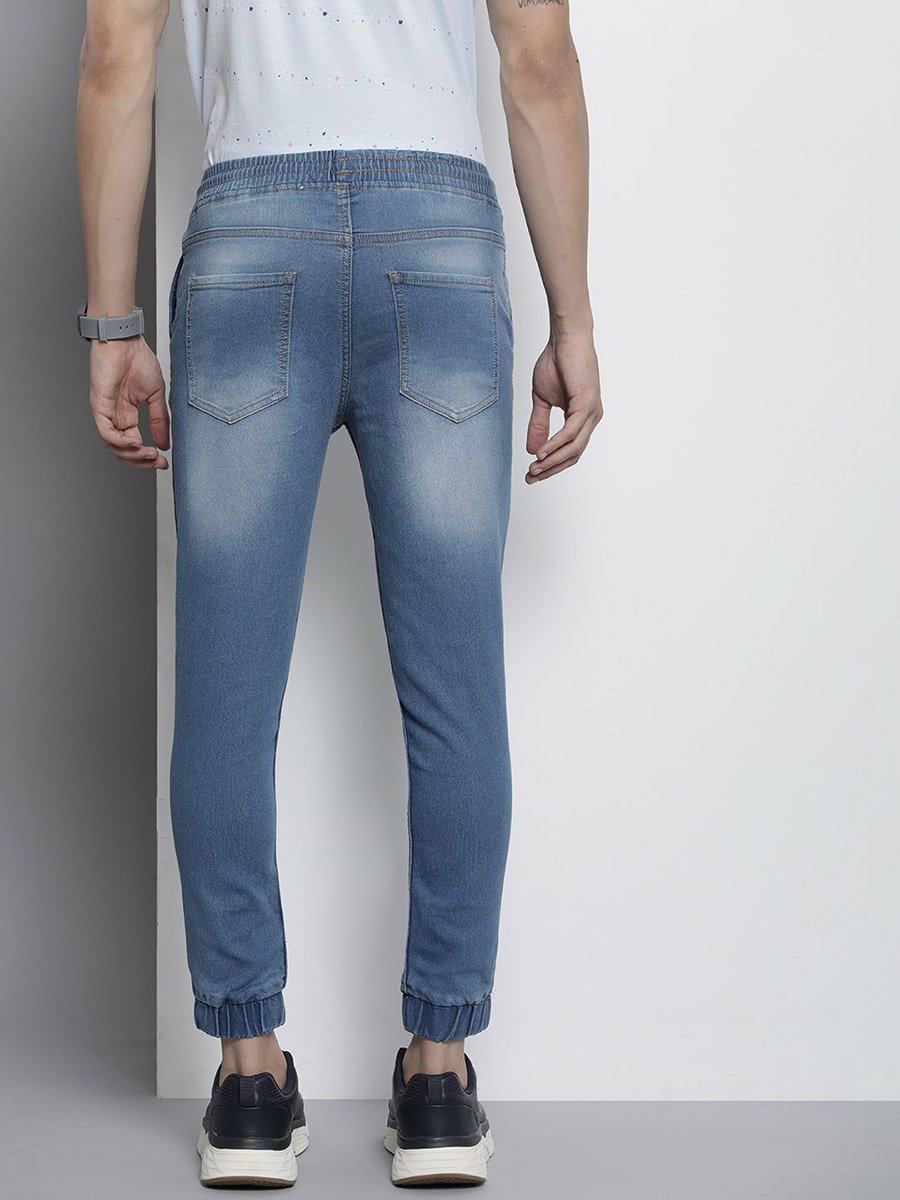 Men Mid Rise Jeans with Light Distress