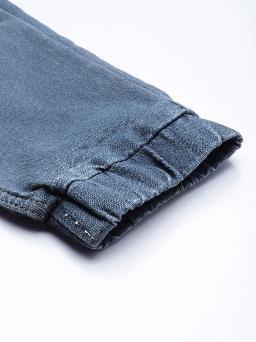 Men Mid Rise Jeans with Light Distress