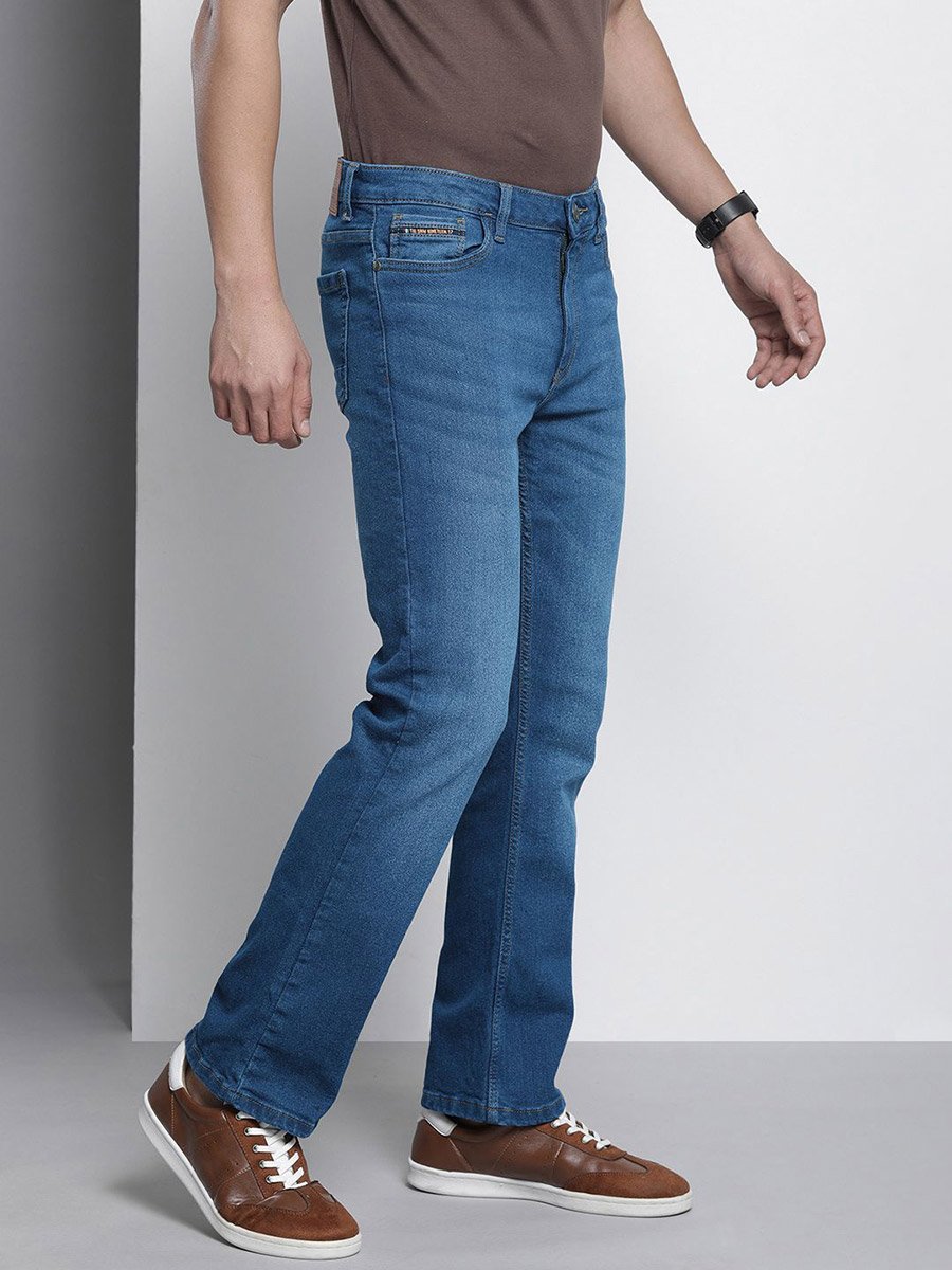 Men Mid Rise Bootcut Stretchable Jeans
