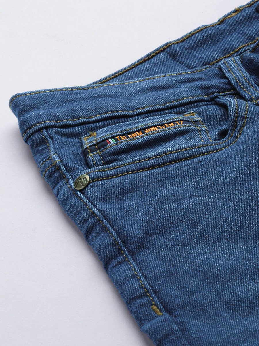 Men Mid Rise Bootcut Stretchable Jeans
