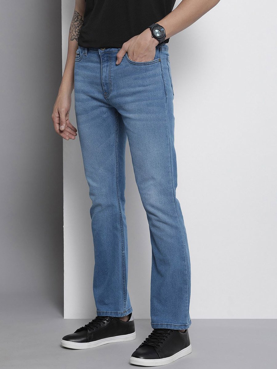 Men Mid Rise Bootcut Jeans