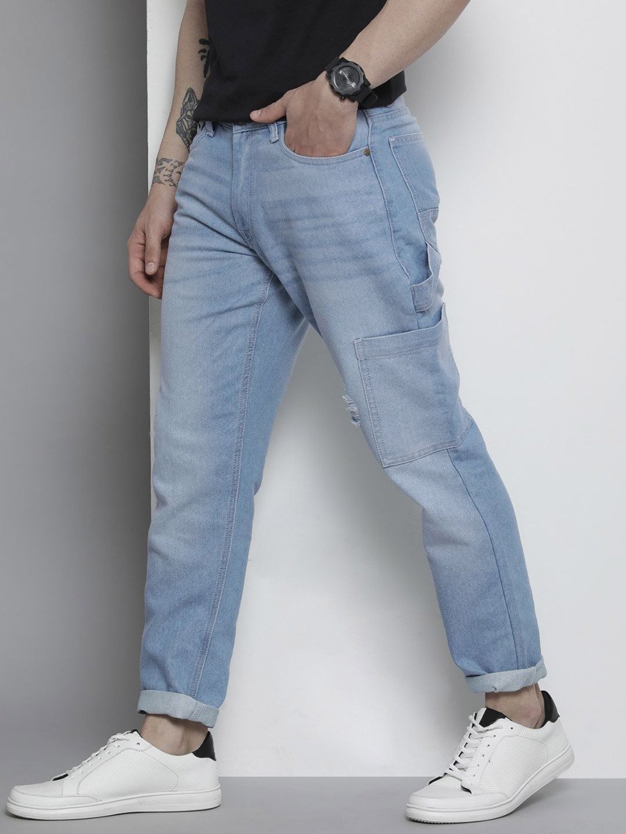 Men Light Distress Regular Fit Jeans