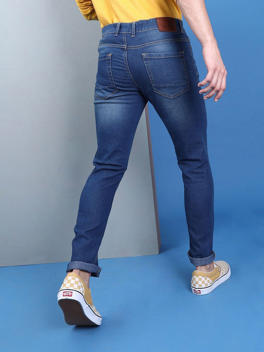 Men Dark Wash Slim Fit Jeans