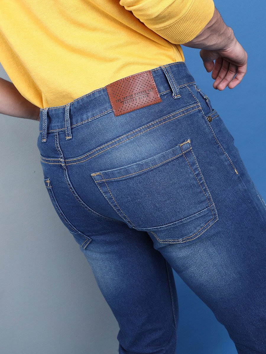Men Dark Wash Slim Fit Jeans