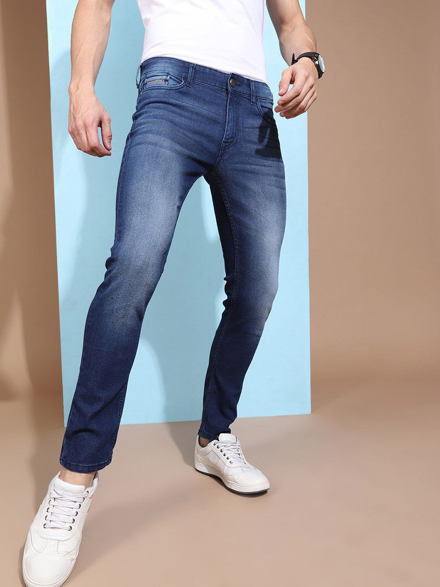 Men Mid Rise Faded Slim Fit Jeans