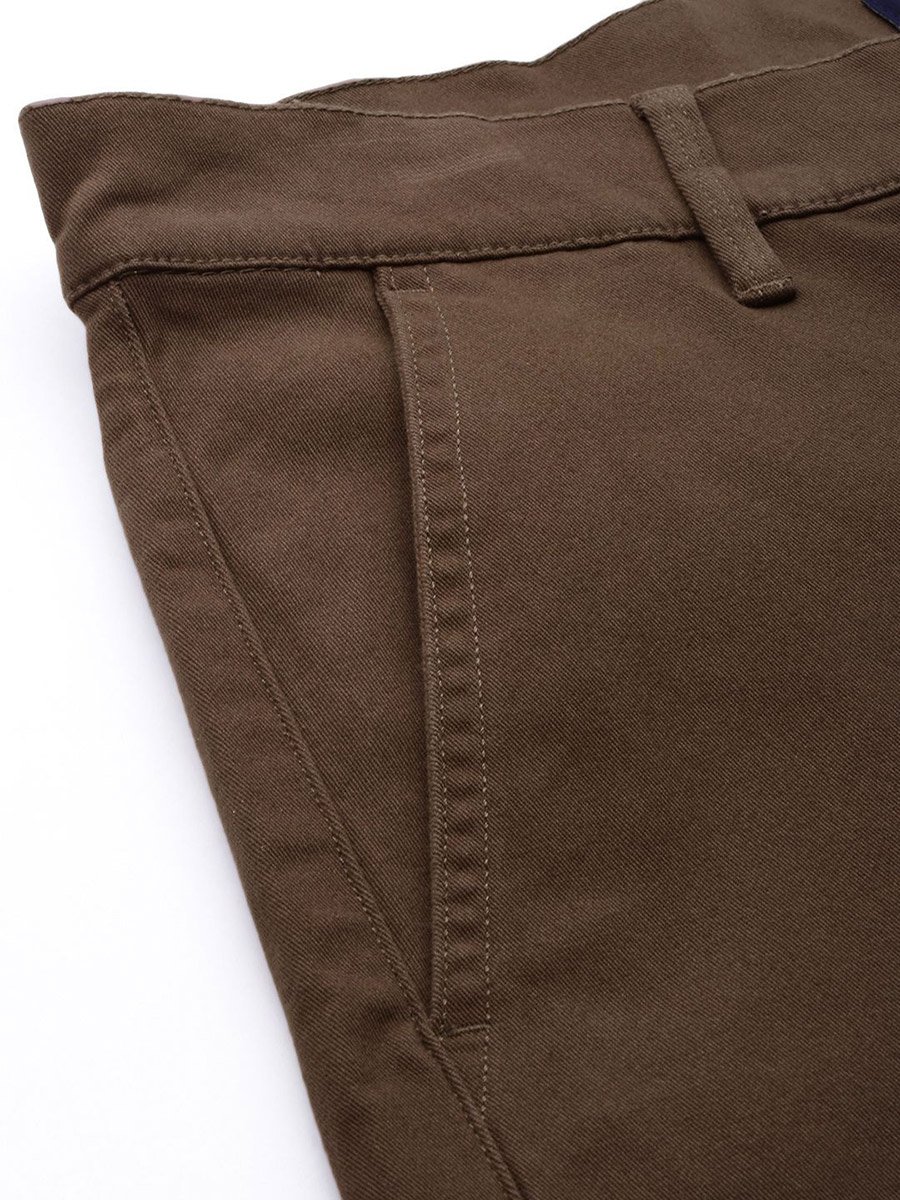 Men Brown Slim Fit Cargo Pants