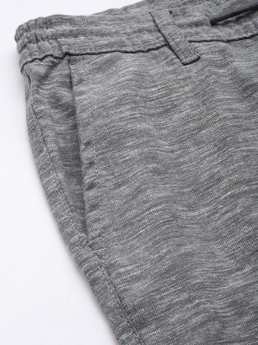 Men Grey Slim Fit Knit Joggers
