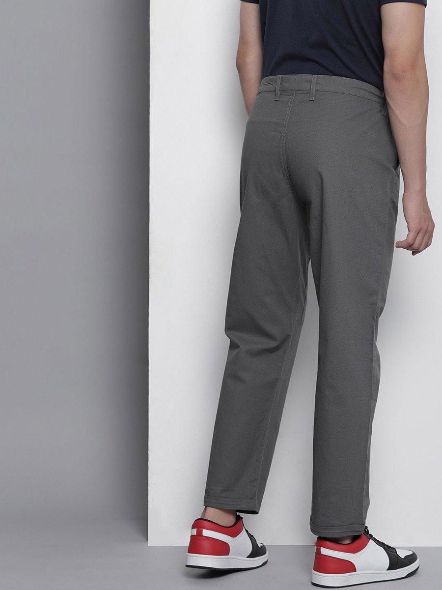 Men Grey Slim Fit Cargo Trousers