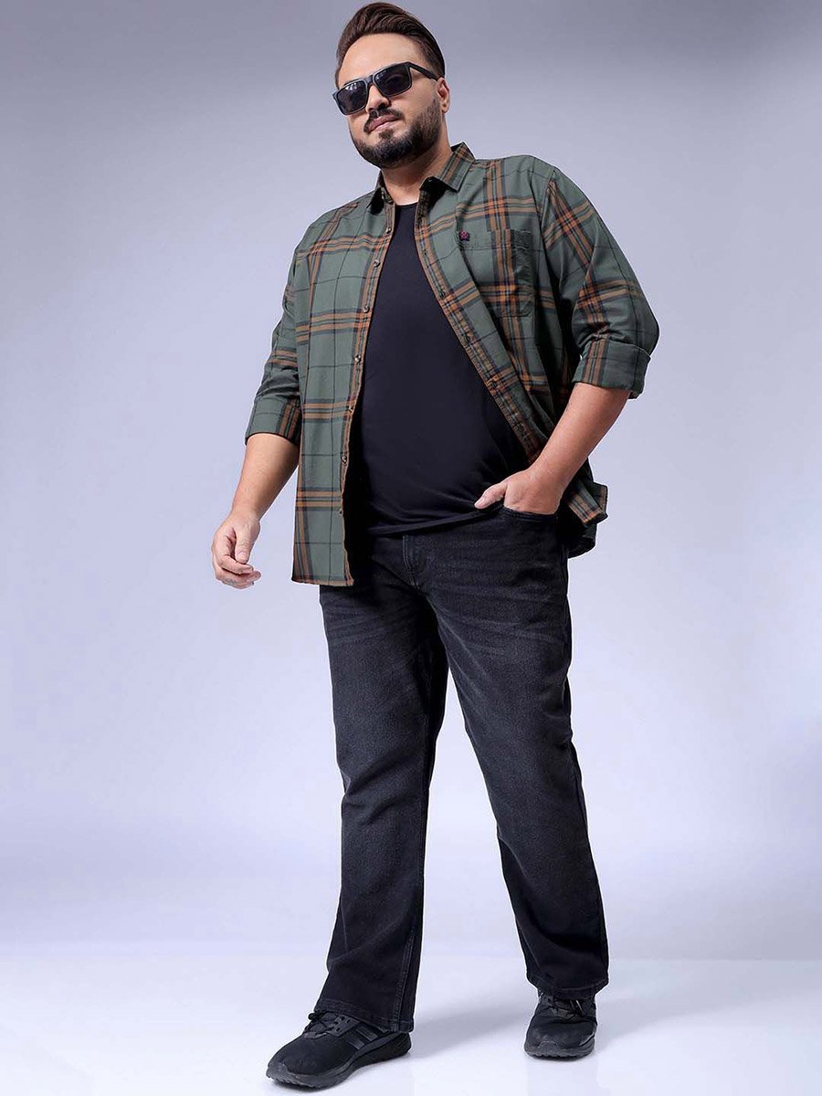 Plus Size Men Bootcut Stretchable Jeans