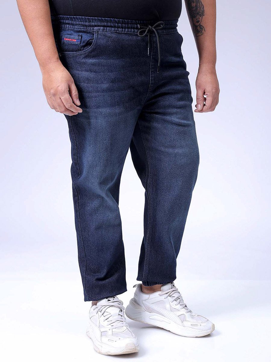 Plus Size Men Mid Rise Denim Jeans
