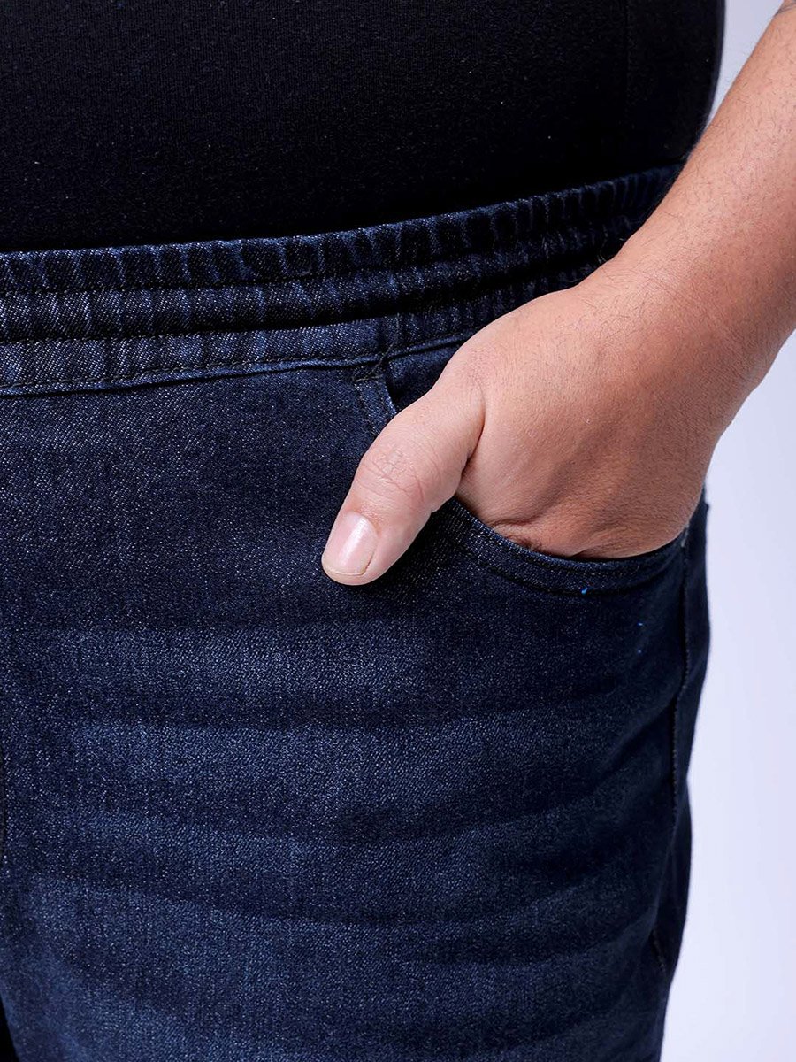 Plus Size Men Mid Rise Denim Jeans