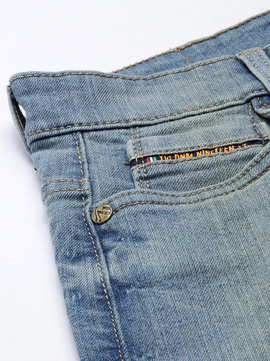 Men Acid Wash Denim Shorts