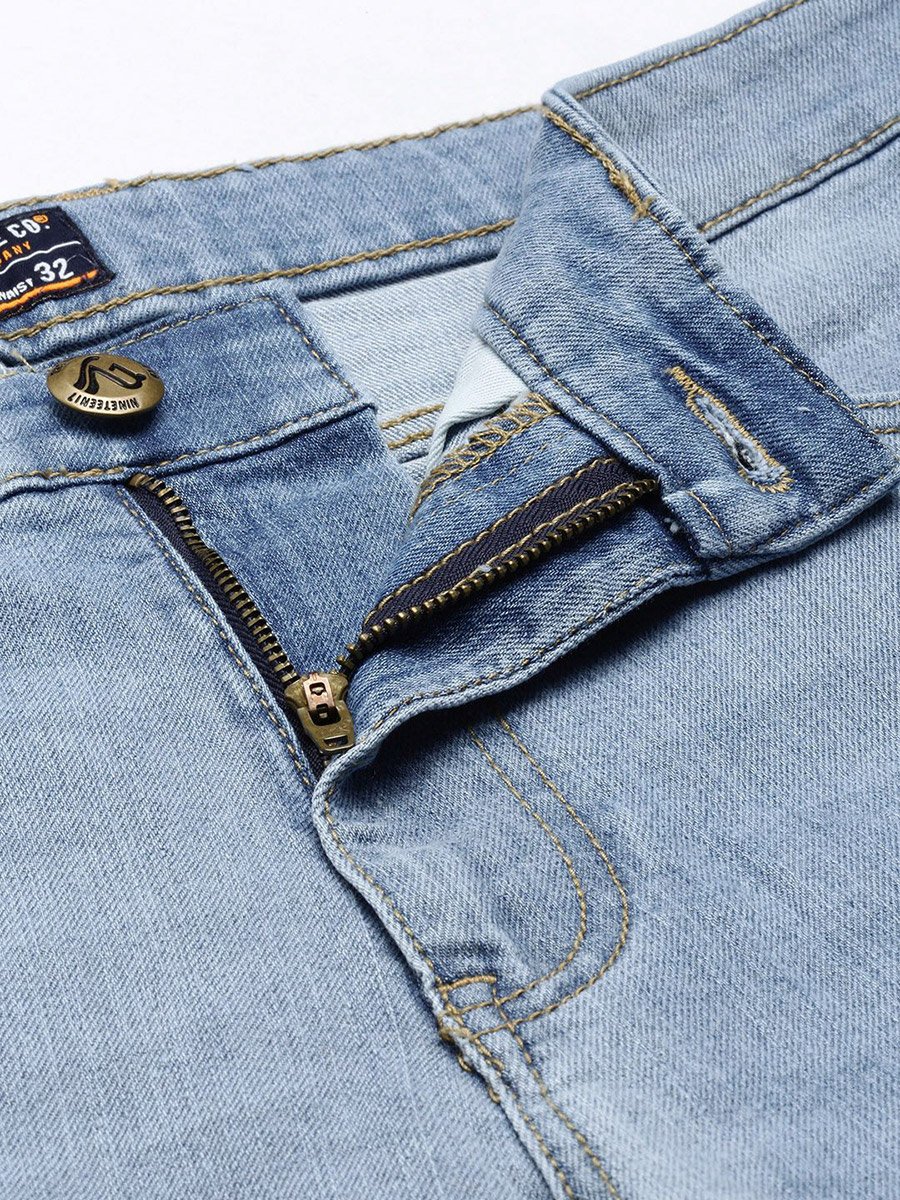 Men Acid Wash Denim Shorts