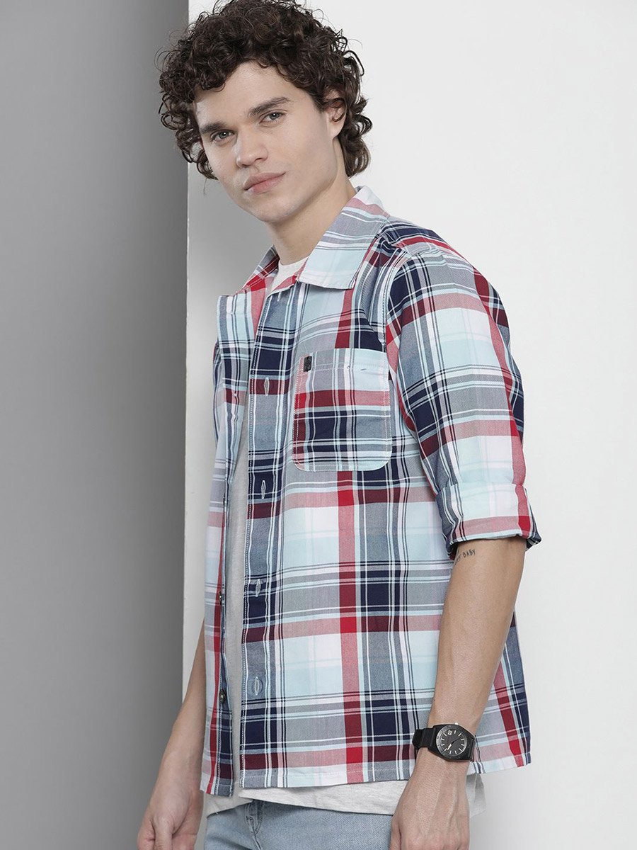 Men Blue Relaxed Fit Casual Shirt