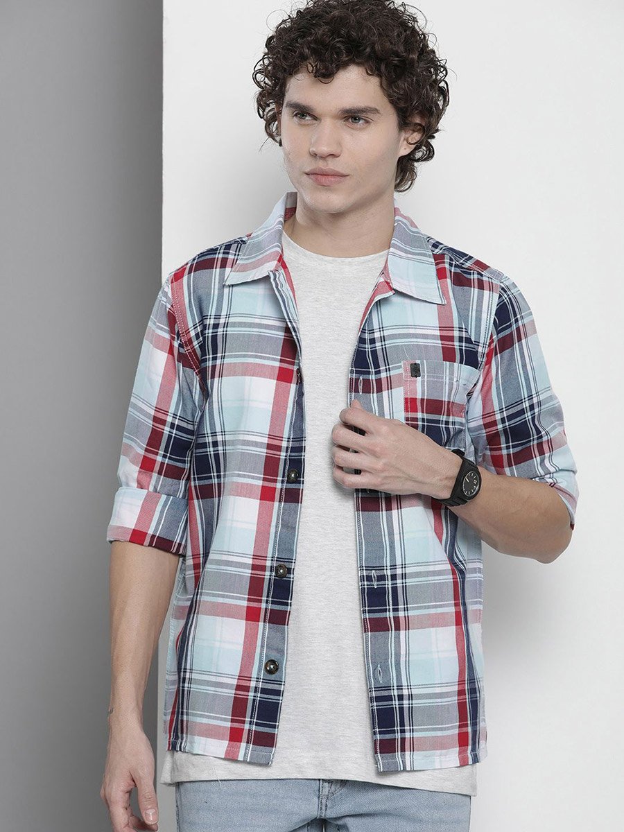Men Blue Relaxed Fit Casual Shirt