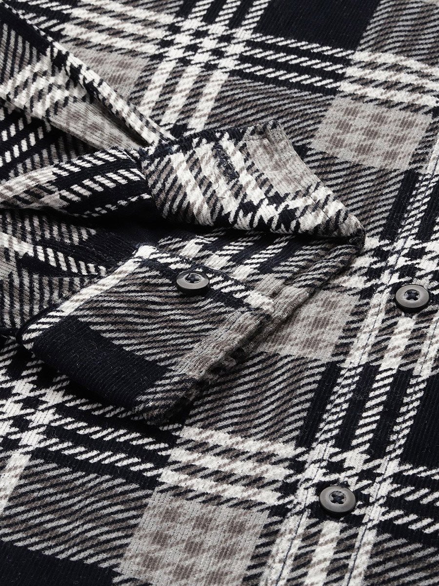 Men Black Regular Fit Checkered Shirt