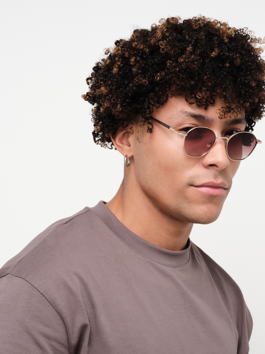 Unisex Shimmer Round Sunglasses