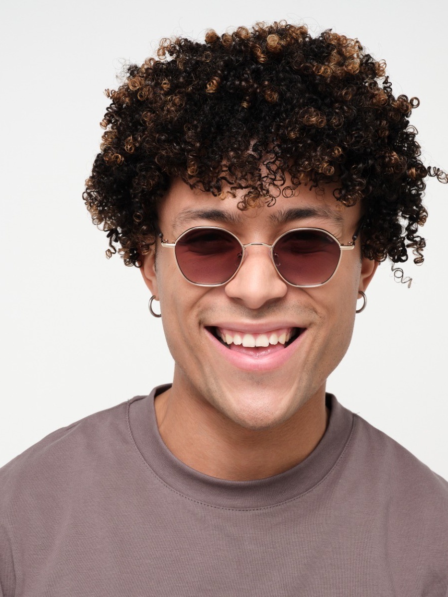 Unisex Shimmer Round Sunglasses