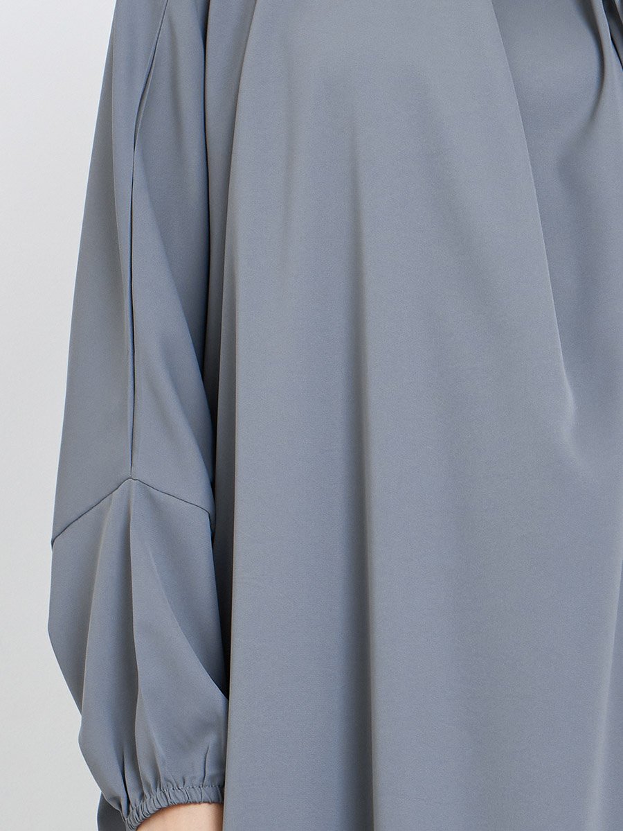 slim fit dress slacks Café Forgot — Grey Batwing Dress main image 1